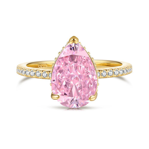 Women's S925 Sterling Silver Geometric Ring With Ice Flower Zirconium And High Carbon Diamond Electroplated Cute Style