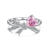 Women's S925 Sterling Silver Geometric Ring With Ice Flower Zirconium And High Carbon Diamond Electroplated Cute Style