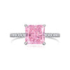 Women's S925 Sterling Silver Geometric Ring With Ice Flower Zirconium And High Carbon Diamond Electroplated Cute Style