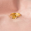 Women's S925 Sterling Silver Geometric Rose Flower Ring Electroplated