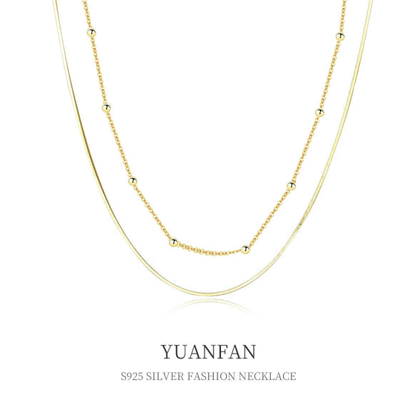 Women's S925 Sterling Silver Geometric Round Cross Chain Minimalist Electroplated Necklace