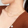 Women's S925 Sterling Silver Geometric Round Cross Chain Minimalist Electroplated Necklace