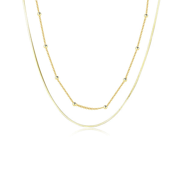Women's S925 Sterling Silver Geometric Round Cross Chain Minimalist Electroplated Necklace