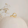 Women's S925 Sterling Silver Geometric Round Halfcircle Diamond Ring With Electroplating