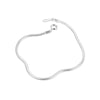 Women's S925 Sterling Silver Geometric Round Snake Chain Bracelet With Electroplated Simple Minimalist Design