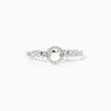 Women's S925 Sterling Silver Geometric Round Zircon Ring Jewelry With Electroplating