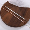 Women's S925 Sterling Silver Geometric Single Row Diamond Bracelet Electroplated Light Luxury Fashion Gift