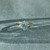 Women's S925 Sterling Silver Geometric Snowflake Ring With Electroplating