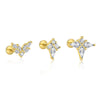 Women's S925 Sterling Silver Geometric Square Zircon Earrings