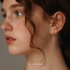 Women's S925 Sterling Silver Geometric Triangle Tassel Earrings With Zirconia Insert Light Luxury And Fashionable