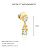Women's S925 Sterling Silver Geometric Triangle Tassel Earrings With Zirconia Insert Light Luxury And Fashionable