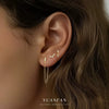 Women's S925 Sterling Silver Geometric Triangle Tassel Earrings With Zirconia Insert Light Luxury And Fashionable