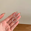 Women's S925 Sterling Silver Geometric Twist Design Electroplated Earrings