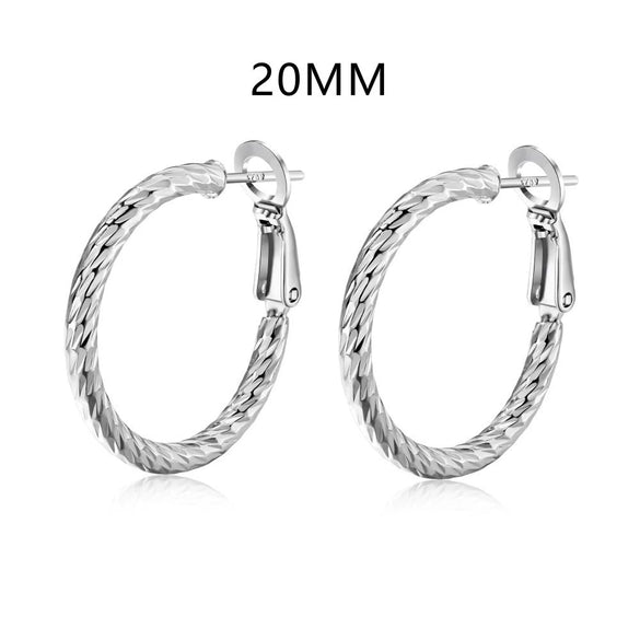 Women's S925 Sterling Silver Geometric Twist Design Electroplated Earrings