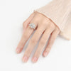 Women's S925 Sterling Silver Geometric Umbrella Ring With Zircon Electroplated Fashion Jewelry