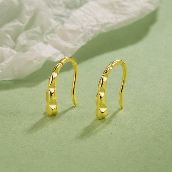 Women's S925 Sterling Silver Geometric Water Drop Earrings With Electroplated Light Luxury Minimalist Design