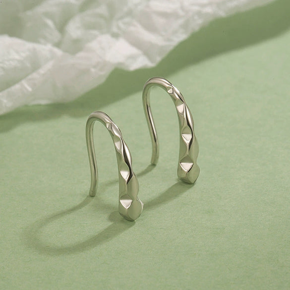 Women's S925 Sterling Silver Geometric Water Drop Earrings With Electroplated Light Luxury Minimalist Design