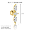 Women's S925 Sterling Silver Geometric Zircon Earrings