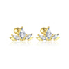 Women's S925 Sterling Silver Geometric Zircon Earrings
