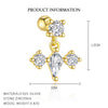 Women's S925 Sterling Silver Geometric Zircon Earrings