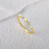 Women's S925 Sterling Silver Geometric Zircon Ring With Electroplating Design