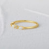 Women's S925 Sterling Silver Geometric Zircon Ring With Electroplating Design