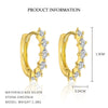 Women's S925 Sterling Silver Geometric Zirconia Light Luxury Fashionable Earrings