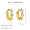 Women's S925 Sterling Silver Geometric Zirconia Light Luxury Fashionable Earrings