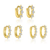 Women's S925 Sterling Silver Geometric Zirconia Light Luxury Fashionable Earrings
