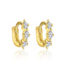 Women's S925 Sterling Silver Geometric Zirconia Light Luxury Fashionable Earrings