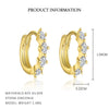 Women's S925 Sterling Silver Geometric Zirconia Light Luxury Fashionable Earrings