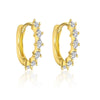 Women's S925 Sterling Silver Geometric Zirconia Light Luxury Fashionable Earrings