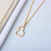 Women's S925 Sterling Silver Gourd Pendant Necklace With Mixed Gem Inlay Hollow Cross Chain Electroplated Clavicle Necklace Gift