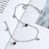 Women's S925 Sterling Silver Heart Peach Pattern Electroplated Bracelet