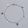 Women's S925 Sterling Silver Heart Peach Pattern Electroplated Bracelet