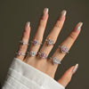 Women's S925 Sterling Silver Heart Shape Ring With Pink Love Zircon Design And Electroplating Treatment
