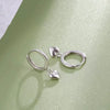Women’s S925 Sterling Silver Heart Shaped Earrings Simple Geometric Light Luxury Ear Buckle Style Fashion Jewelry Accessories