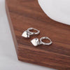Women’s S925 Sterling Silver Heart Shaped Earrings Simple Geometric Light Luxury Ear Buckle Style Fashion Jewelry Accessories