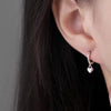 Women’s S925 Sterling Silver Heart Shaped Earrings Simple Geometric Light Luxury Ear Buckle Style Fashion Jewelry Accessories