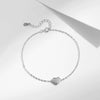 Women's S925 Sterling Silver Heart Shaped Exquisite Niche Design Bracelet With Inlaid Zircon