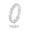 Women's S925 Sterling Silver Heartshaped Diamond Ring Simple Geometric Stacking Ring