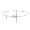 Women's S925 Sterling Silver Heartshaped Electroplated Jewelry Bracelet