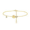 Women's S925 Sterling Silver Heartshaped Electroplated Jewelry Bracelet