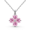 Women's S925 Sterling Silver Heartshaped Love Fourleaf Clover Zircon Inlaid Clavicle Chain Necklace With Electroplating