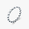 Women's S925 Sterling Silver Heartshaped Plain Simple Temperament Fine Cold Wind Stacked Index Finger Ring Jewelry Seiko