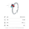 Women's S925 Sterling Silver Heartshaped Ring Earrings With Love Water Drops Bell Pattern And Inlay Design
