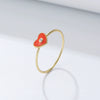 Women's S925 Sterling Silver Heartshaped Ring With Diamond And Glue Design