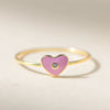 Women's S925 Sterling Silver Heartshaped Ring With Diamond And Glue Design