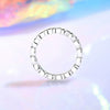 Women's S925 Sterling Silver Heartshaped Ring With Zircon And Simple Style