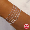 Women's S925 Sterling Silver Hemp Rope Chain Heart Shaped Diy Combination Bracelet With Electroplating